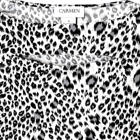 Carmen Marc Valvo size S animal print top - Picture 7 of 13